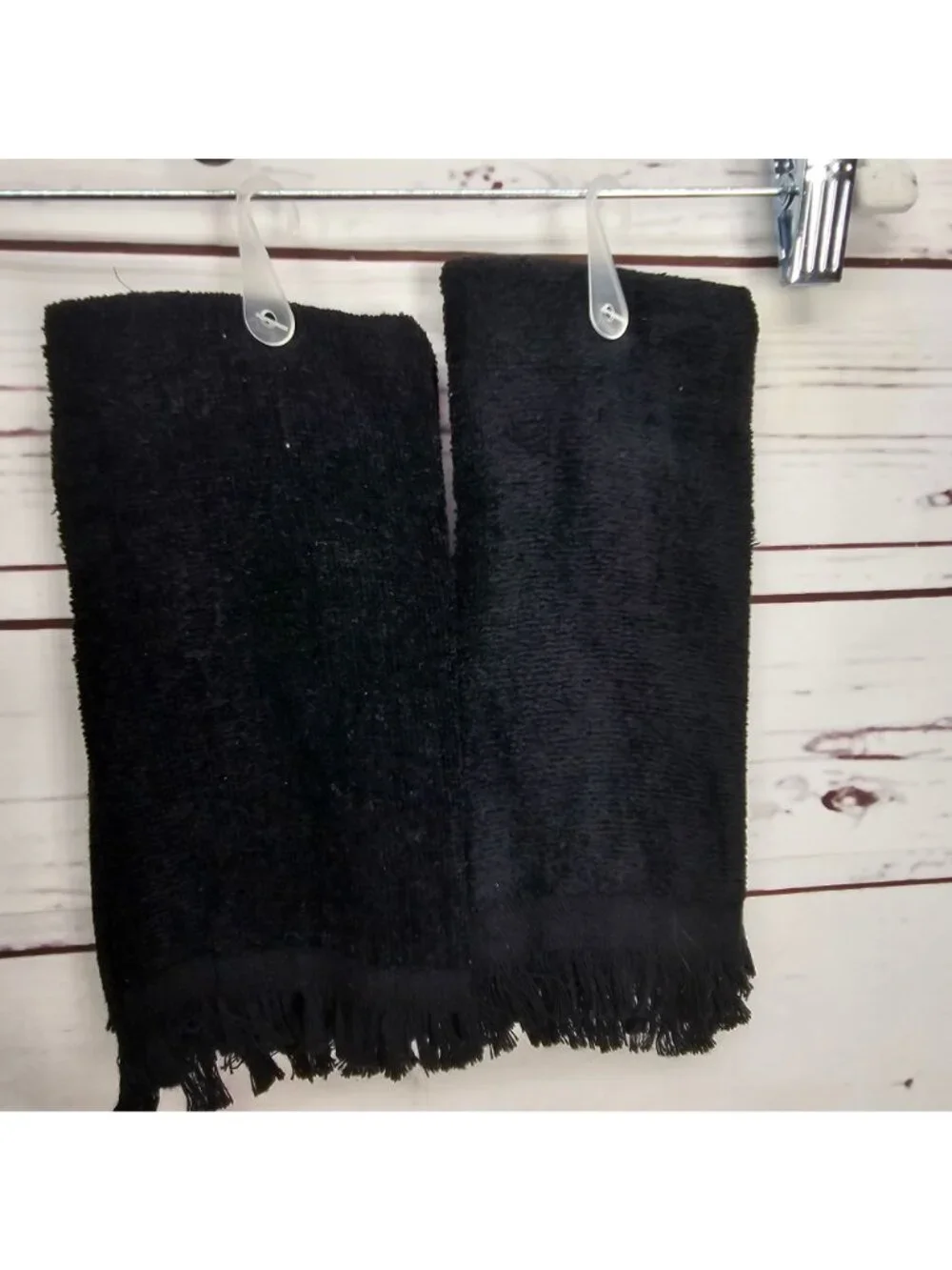 Halloween Black Hand Towels With Embroidered Pumpkin Design - Set Of 2 - Festive